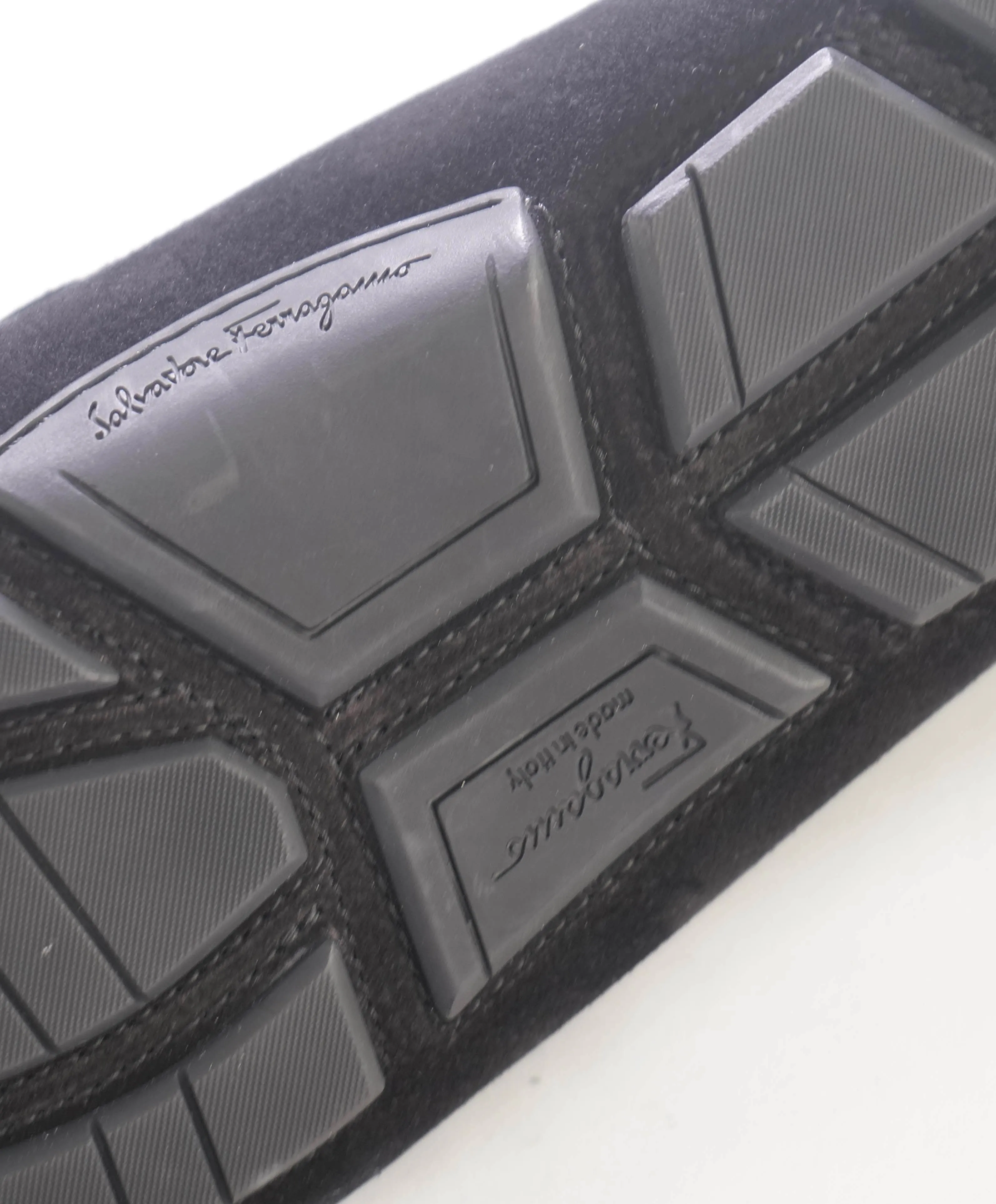 $700 SALVATORE FERRAGAMO - “SARDEGNA" Black Suede Loafers - 8.5 EE