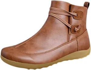 AMDBEL Boots For Women Ankle Booties Sexy Ankle Boots for Women Arch Support Womens Low Heel Fashion Lace Up Zipper Booties Slip On Fall Winter Short Booties Chelsea Boots Women Platform