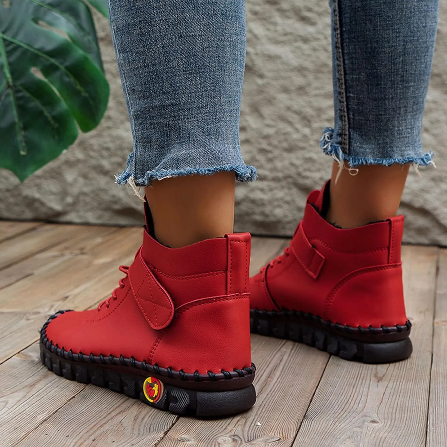 AMDBEL Boots for Women Fashion Dressy, Womens Snow Boots Winter Lace Up Plush Warm Warm Fur Lined Booties Short Ankle Boots