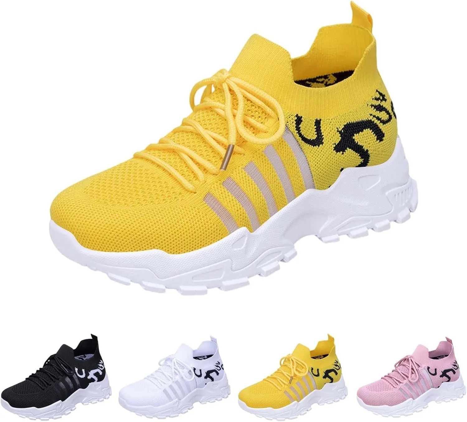 Athletic Shoes for Women Platform Breathable Mesh Sneakers Casual Comfortable Non Slip Summer Walking Sport Shoes