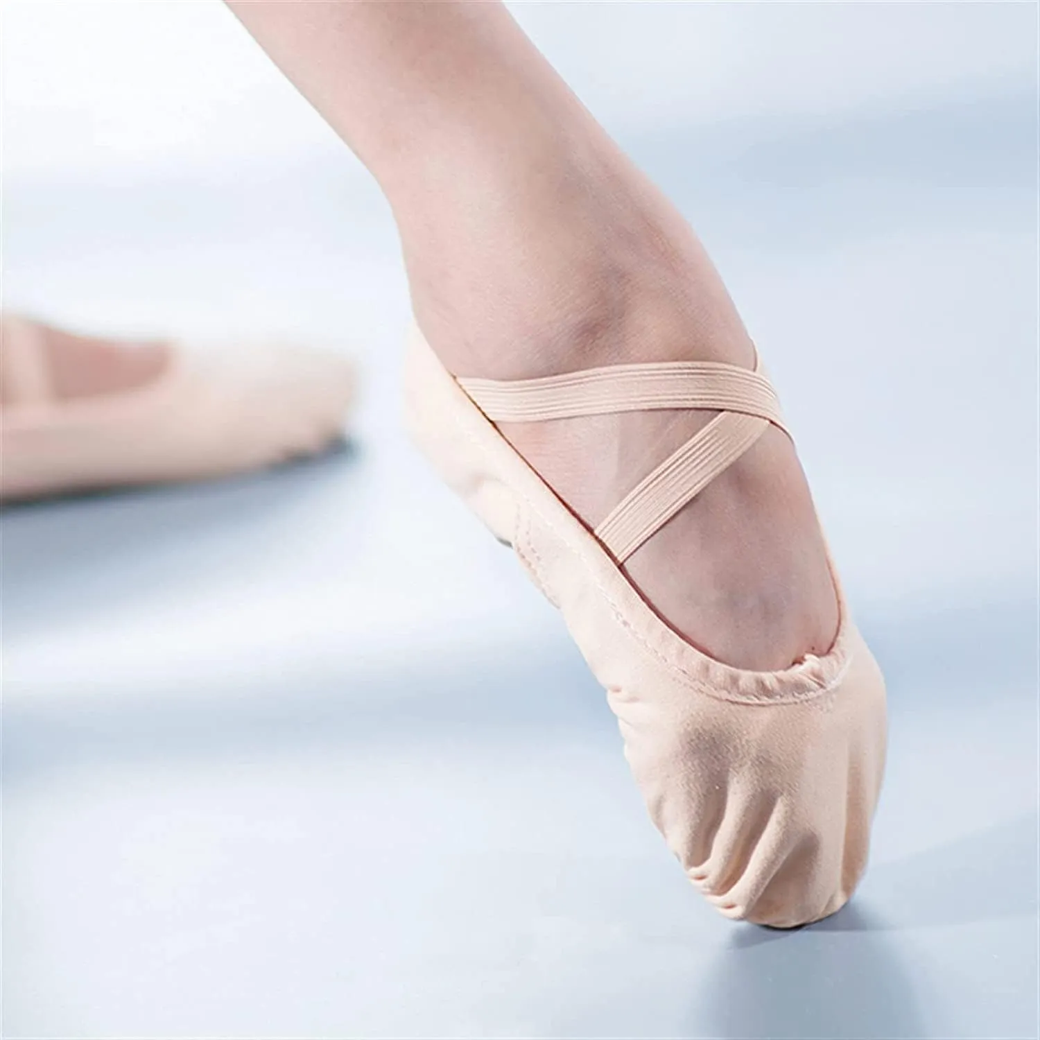 ballet flats, Ballet Slippers 2 Pairs Ballet Shoes Kids Dance Slippers Point Shoes Ballet Exercise Girls Soft Ballet Flats Split Sole Basic Canvas Dance Shoes (Color : Pink, Size : 45 EU) ( Color : Pi