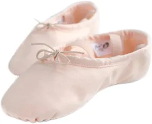 ballet flats, Ballet Slippers 2 Pairs Ballet Shoes Kids Dance Slippers Point Shoes Ballet Exercise Girls Soft Ballet Flats Split Sole Basic Canvas Dance Shoes (Color : Pink, Size : 45 EU) ( Color : Pi