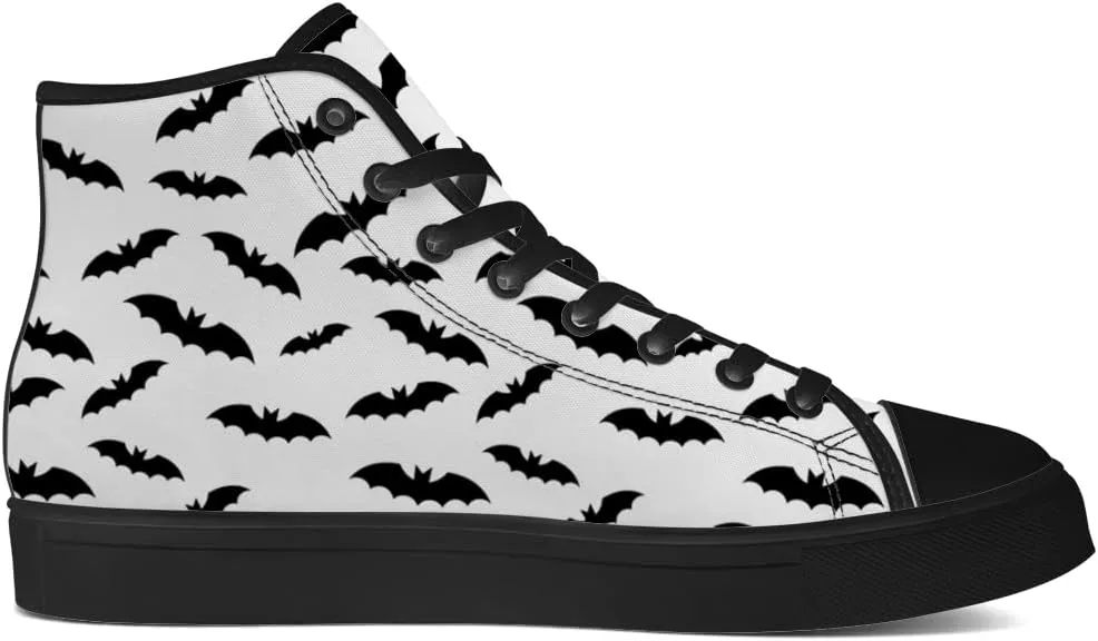 Bat Shoes High Top Canvas Sneakers Lace Up Casual Walking Shoes Gifts for Men Women