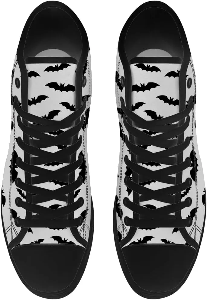 Bat Shoes High Top Canvas Sneakers Lace Up Casual Walking Shoes Gifts for Men Women