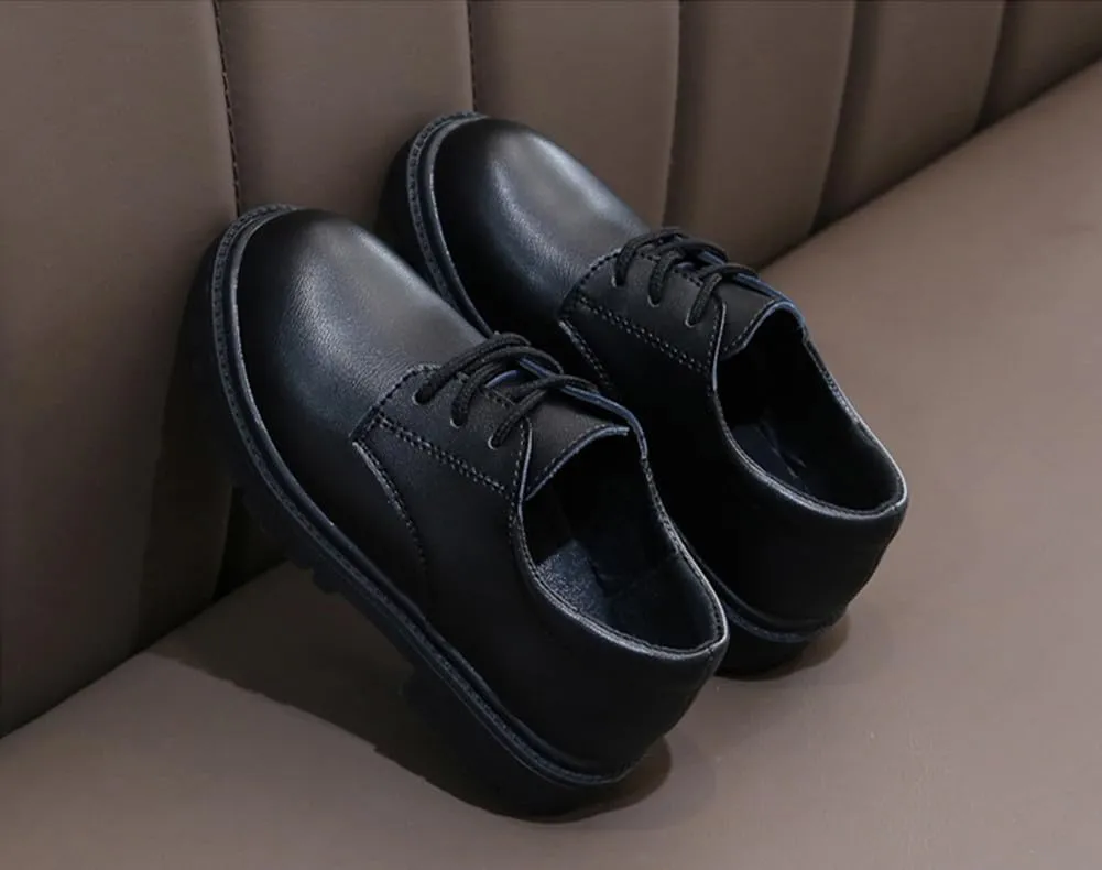 Boys' Classic Lace-Up Oxford Dress Shoes for School, Church, Wedding, Performance