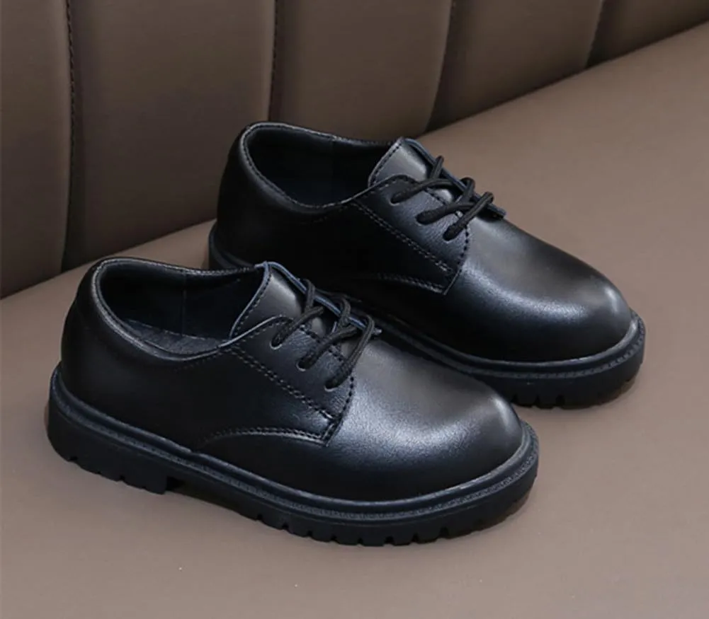 Boys' Classic Lace-Up Oxford Dress Shoes for School, Church, Wedding, Performance