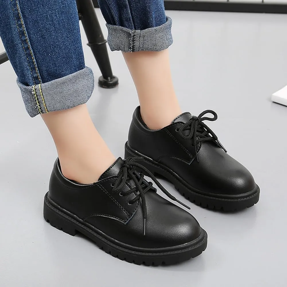 Boys' Classic Lace-Up Oxford Dress Shoes for School, Church, Wedding, Performance