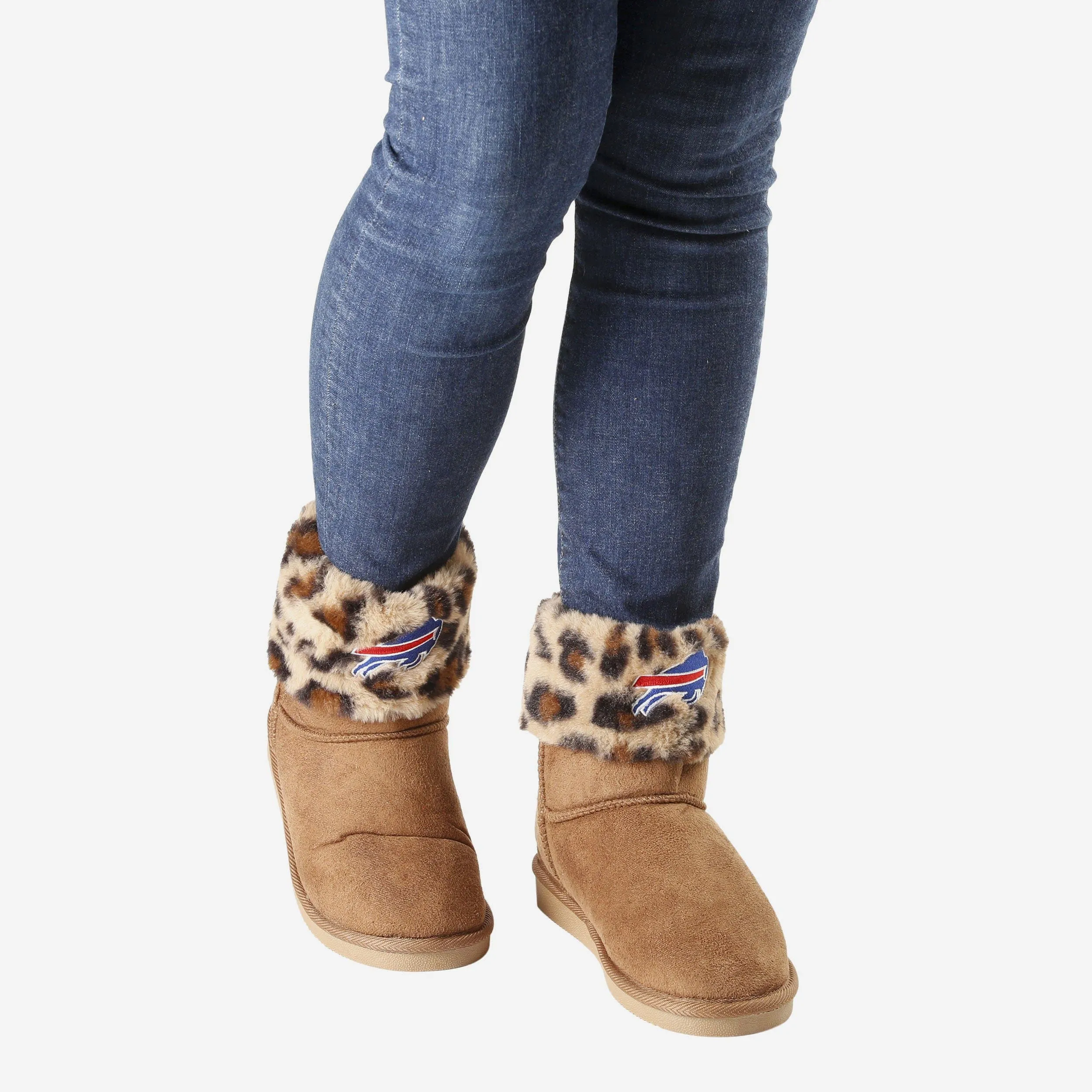 Buffalo Bills Womens Cheetah Fur Boot