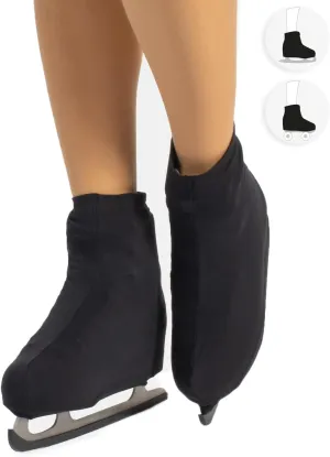 CALZITALY 70 DEN Cover Skates, Skate Boot Covers for Roller Skating Wear ?C for Women and Girls (Black/Skin)