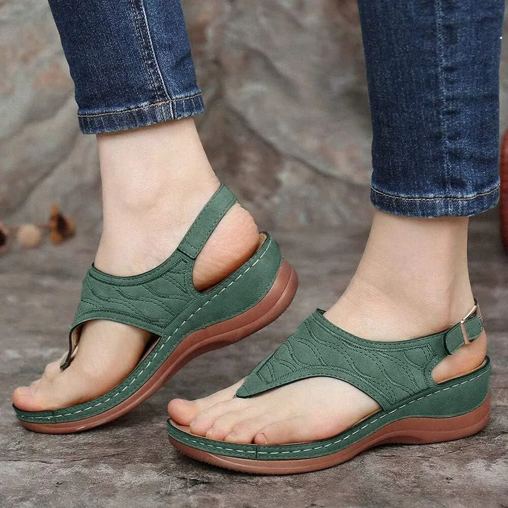 Cathalem Flat Sandals for Women, Orthopedic Sandals for Women Arch Support Flip Flops Comfy Lightweight Sandals