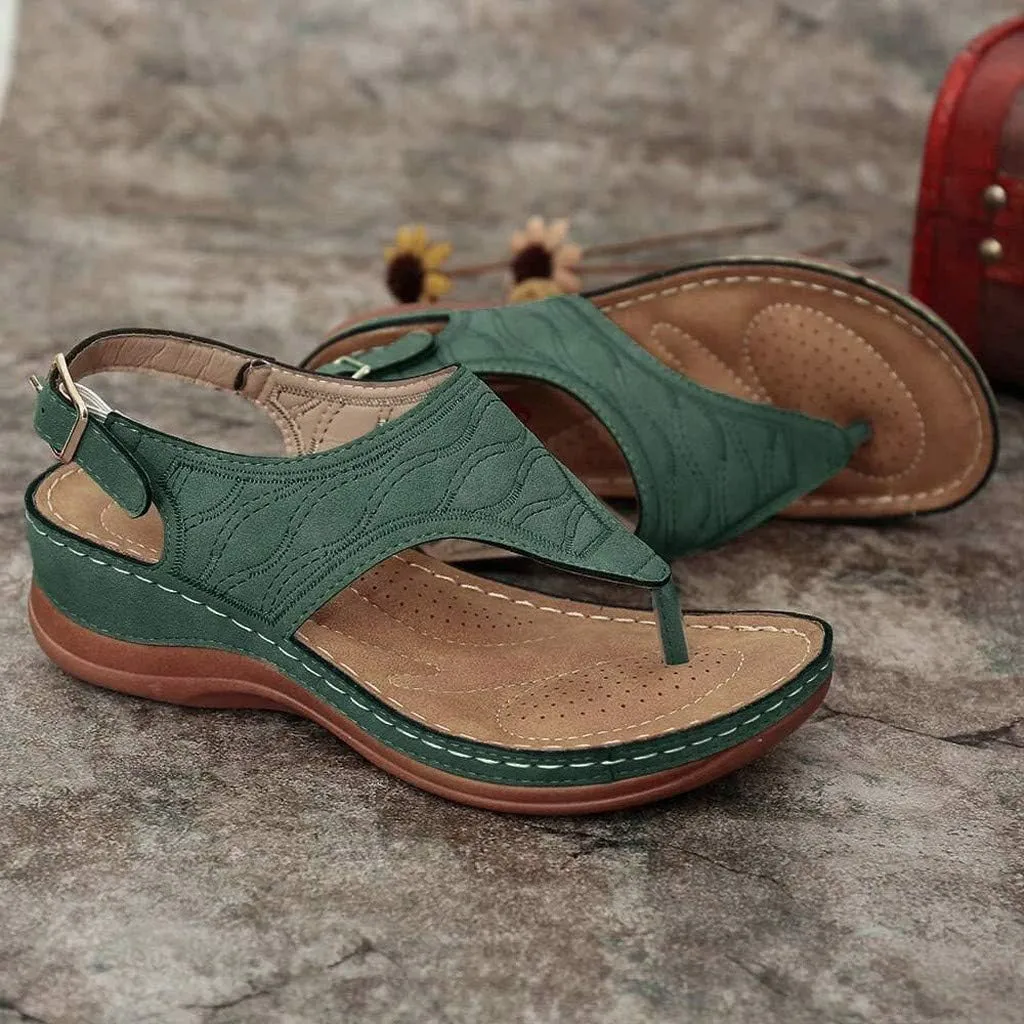 Cathalem Flat Sandals for Women, Orthopedic Sandals for Women Arch Support Flip Flops Comfy Lightweight Sandals