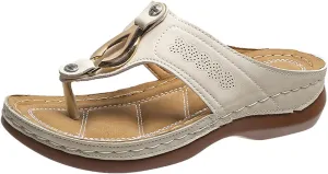 Cathalem Orthopedic Sandals for Women, Womens Fashion Flip Flops Wedge Platform Shoes with Arch Support Summer Comfortable Sandals