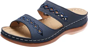 Cathalem Orthopedic Sandals for Women, Womens Summer Platform Casual Open Toe Sandals Slippers Breatable Hollow Out Sandals