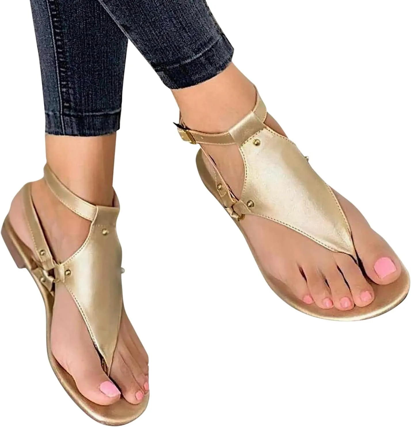 Cathalem Orthopedic Wedge Sandals for Women Dressy Summer Comfortable Walking Sandals with Arch Support