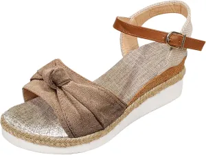 Cathalem Orthopedic Wedge Sandals for Women Open Toe Ankle Strap Platform Sandals Casual Comfortable Summer Beach Sandals Outdoor Shoes