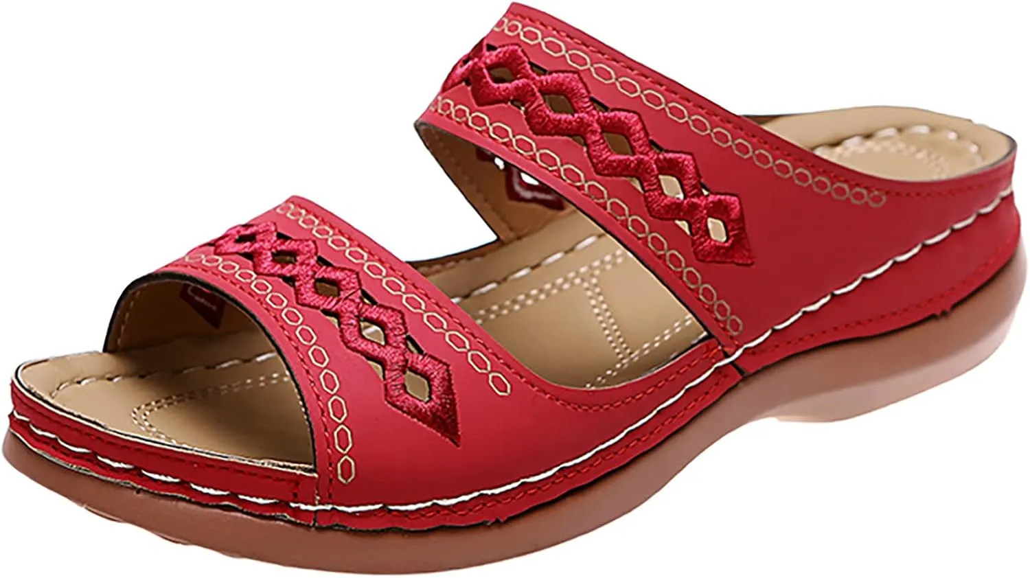 Cathalem Sandals for Women Dressy Summer, Womens Comfortable Platform Wedge Sandals Walking Shoes Beach Travel Outdoor Sandals