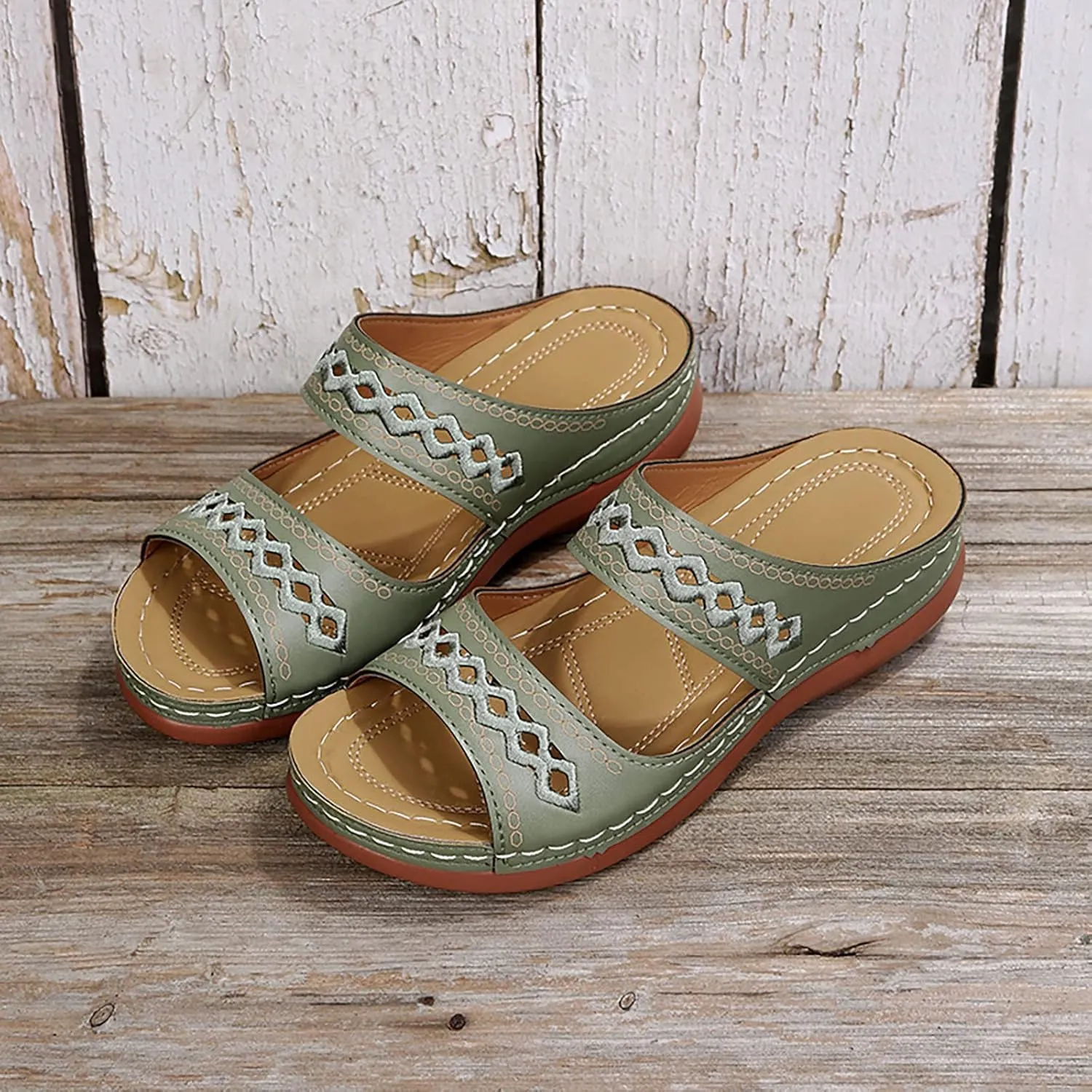 Cathalem Summer Sandals for Women 2024 Comfortable Arch Support Sandals Orthotic Walking Sandals Women Fashion