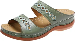 Cathalem Summer Sandals for Women 2024 Orthopedic Sandals with Arch Support Comfortable Slip on Thong Sandals Casual