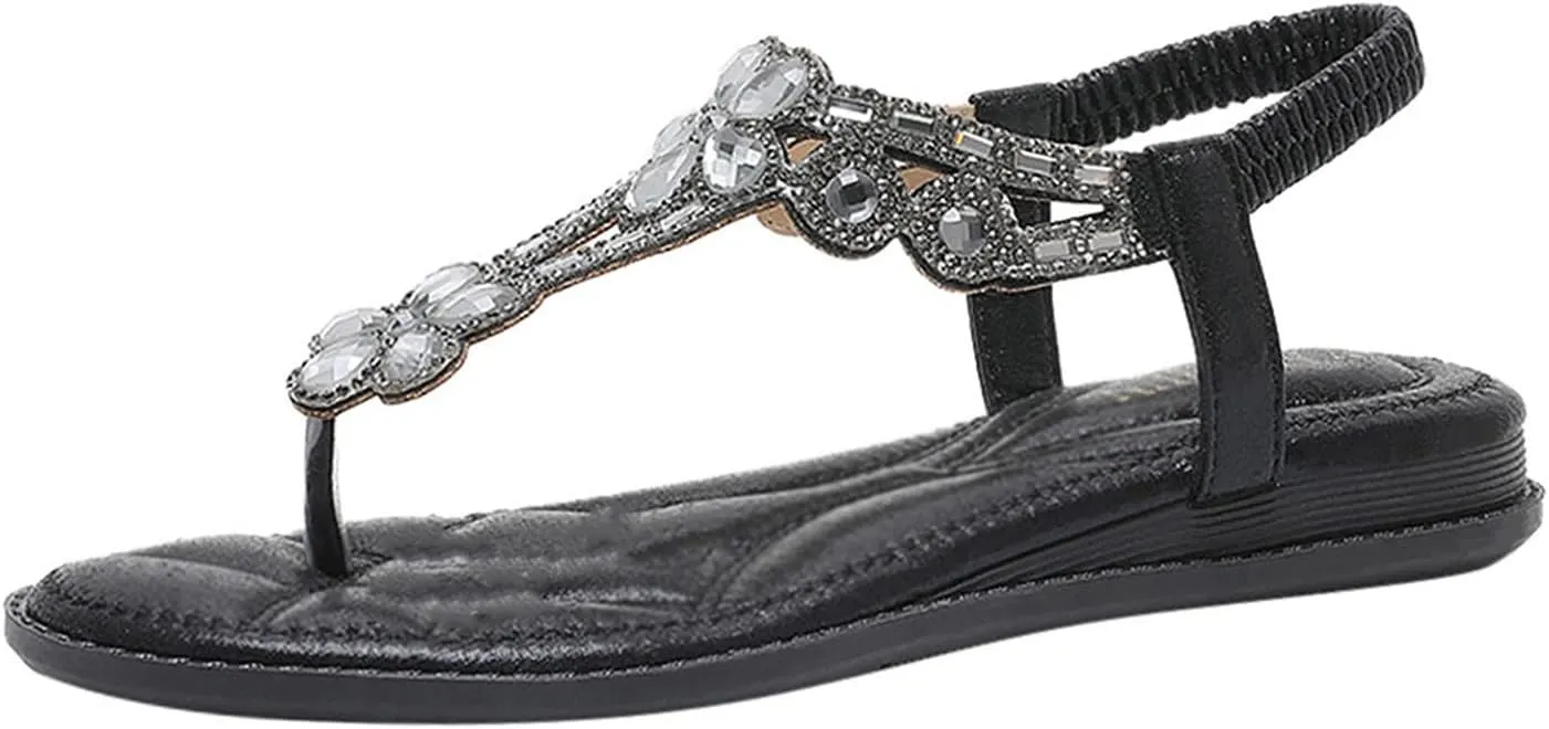 Cathalem Summer Sandals for Women 2024 Women Wedge Heel Sandals Flat Slippers Casual Beach Indoor Outdoor Shoes