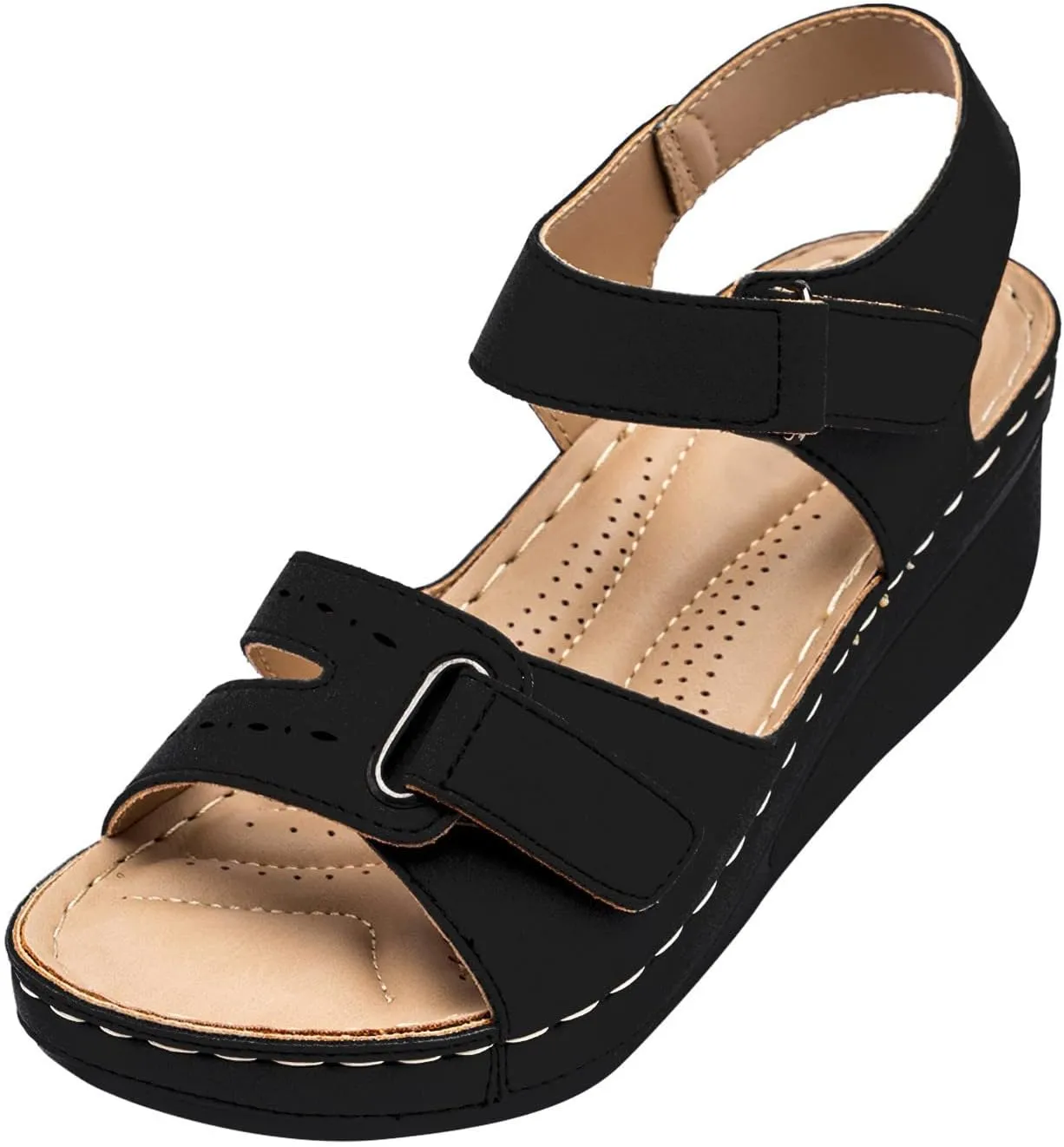 Cathalem Summer Sandals for Women 2024 Womens Dressy Anti-Slip Sandals Casual Flip Flops Slip On Sandals Walking Slippers