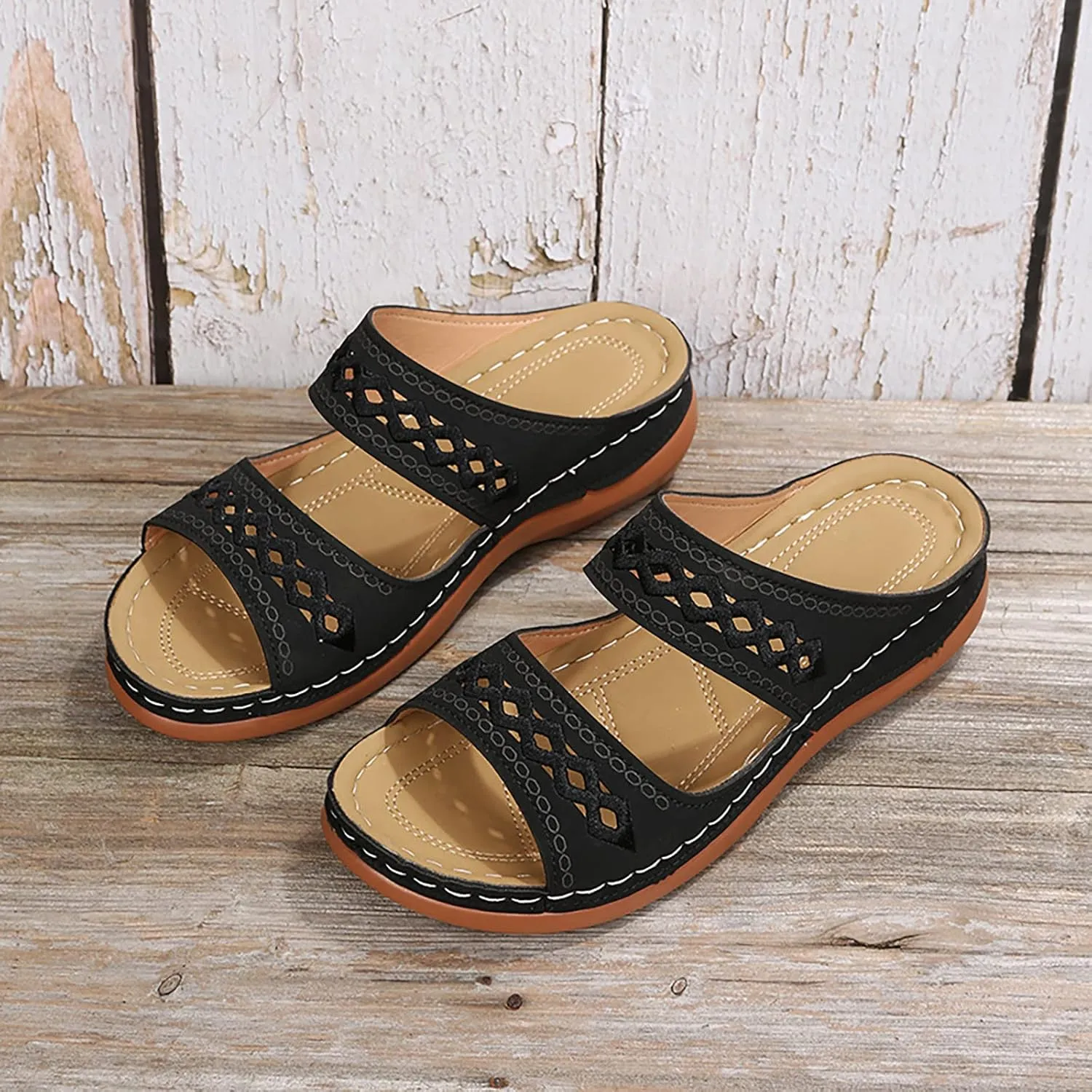 Cathalem Summer Wedges for Women 2024, Orthopedic Sandals for Women Arch Support Sandals Flip Flops Comfortable Sandals