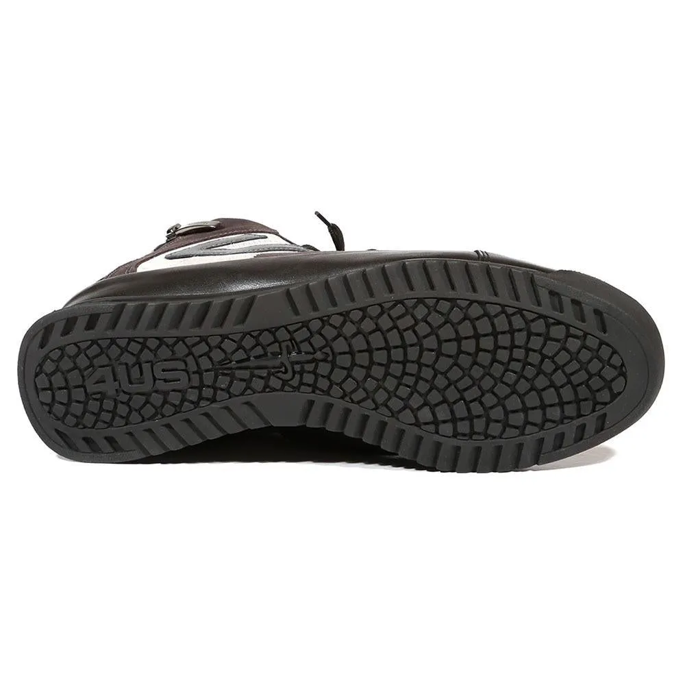 Cesare Paciotti Luxury Italian Men's Italian Designer Shoes Calf Cam Antra Black / Grey Sneakers (CPM5038)