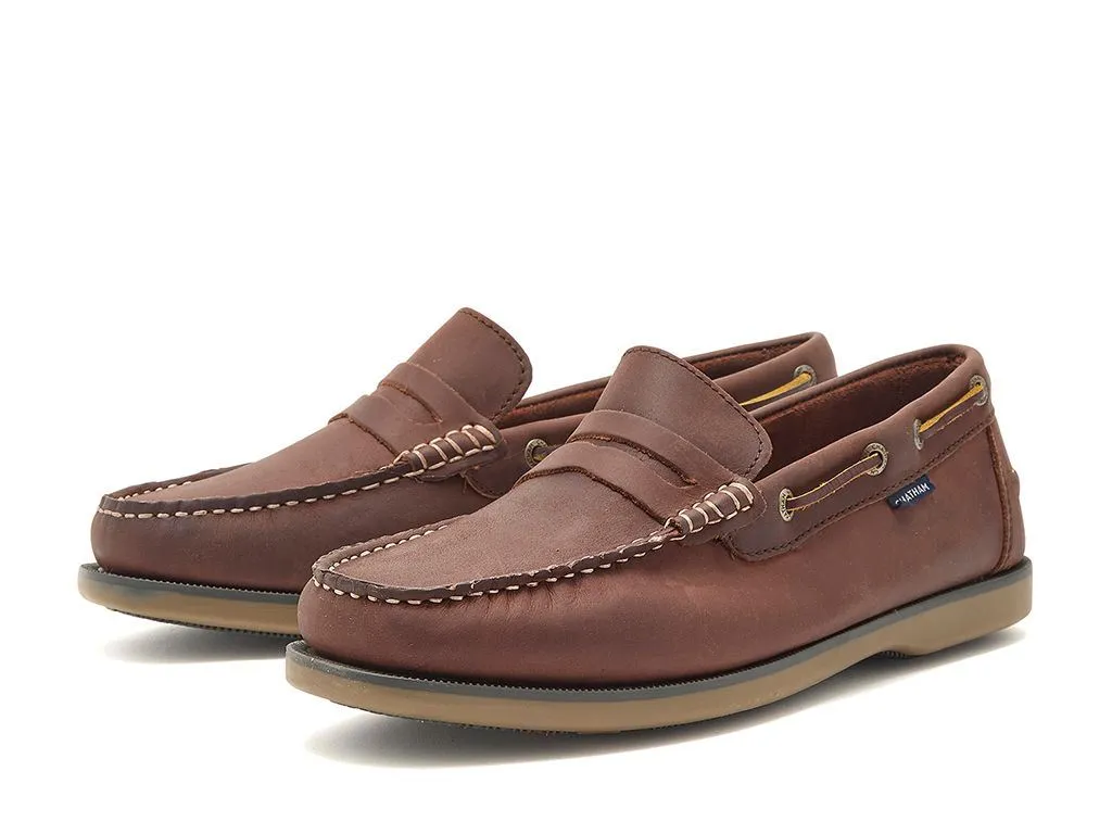 Chatham Leather Loafers For Men - Shanklin in Burgundy, 6-15