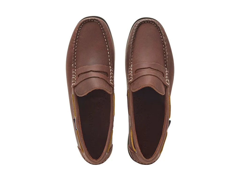 Chatham Leather Loafers For Men - Shanklin in Burgundy, 6-15