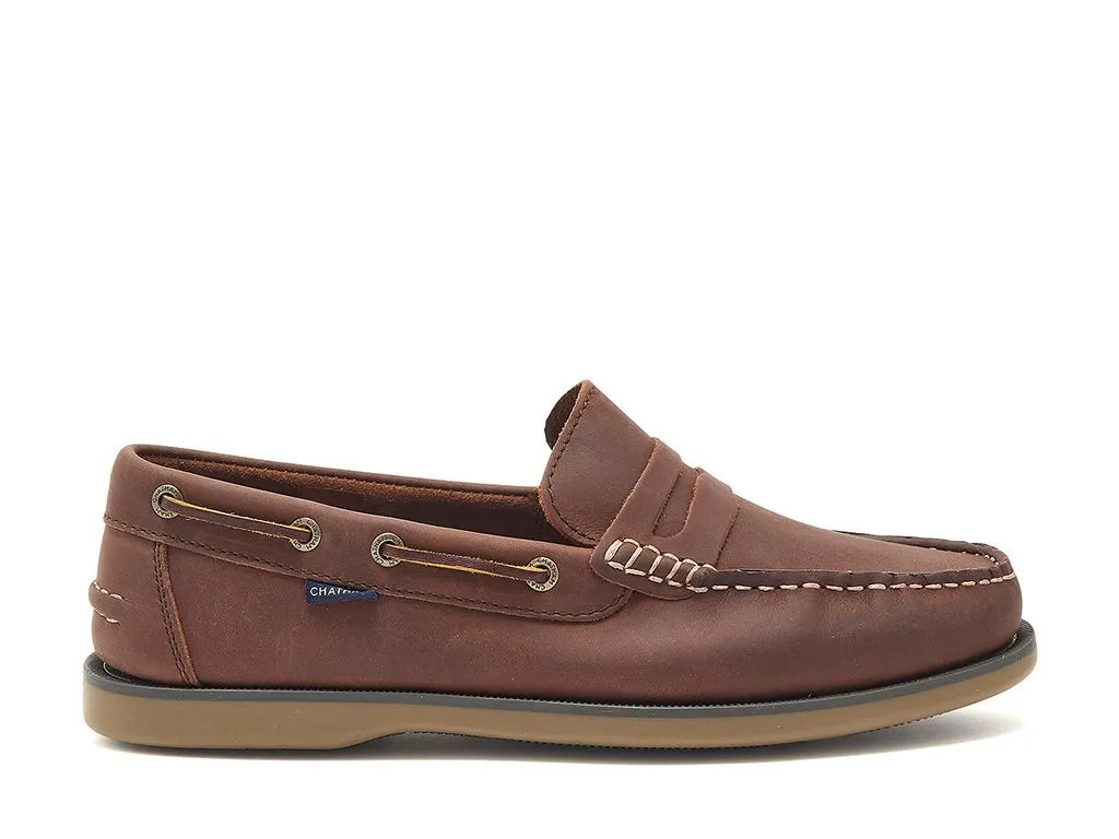 Chatham Leather Loafers For Men - Shanklin in Burgundy, 6-15