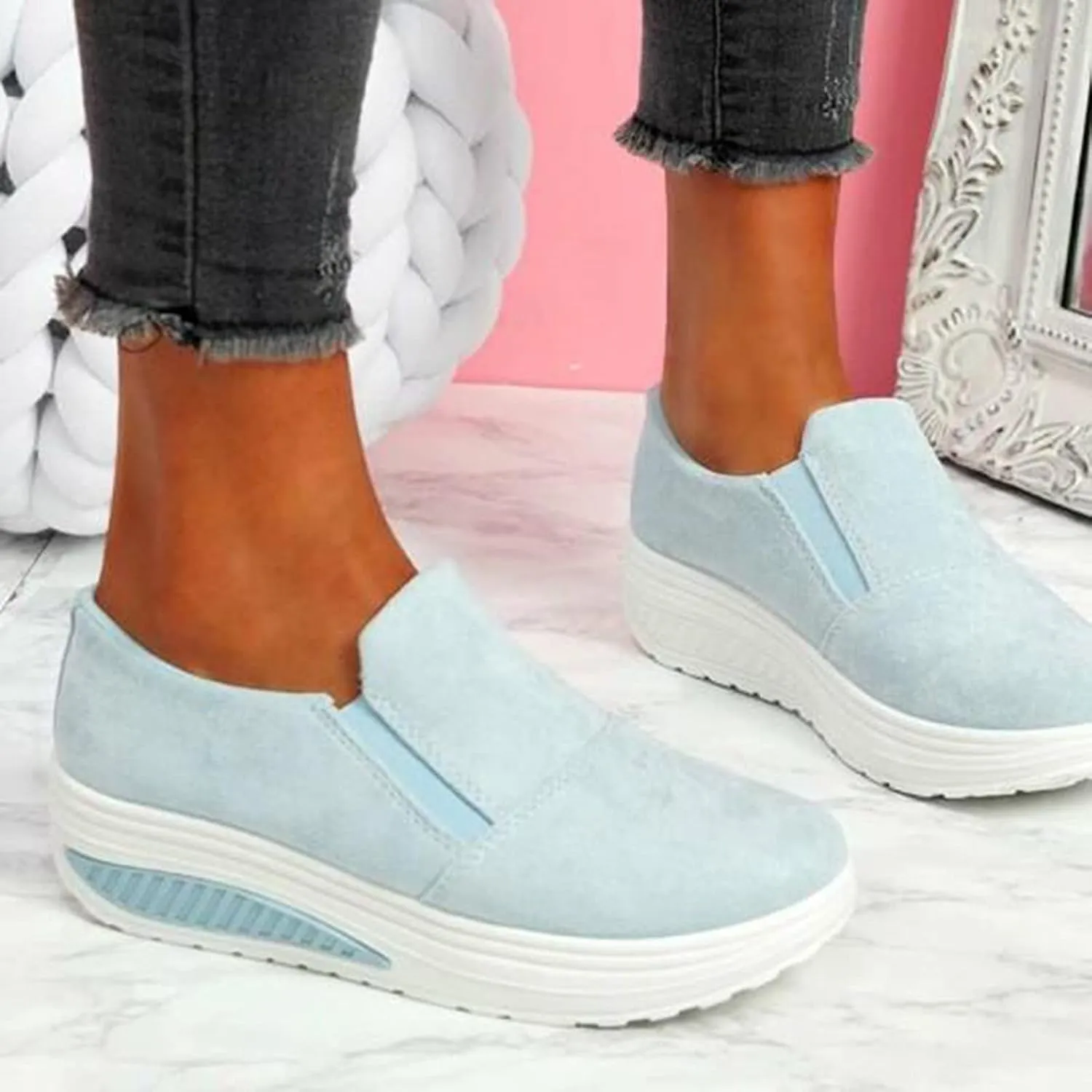 Comfortable White Sneakers for Women Arch Support Trendy Slip On Shoes for Women 2023 Womens Running Sneakers 7.5 Casual Sneakers Women Platform Tenis OrtopDicos para Mujeres