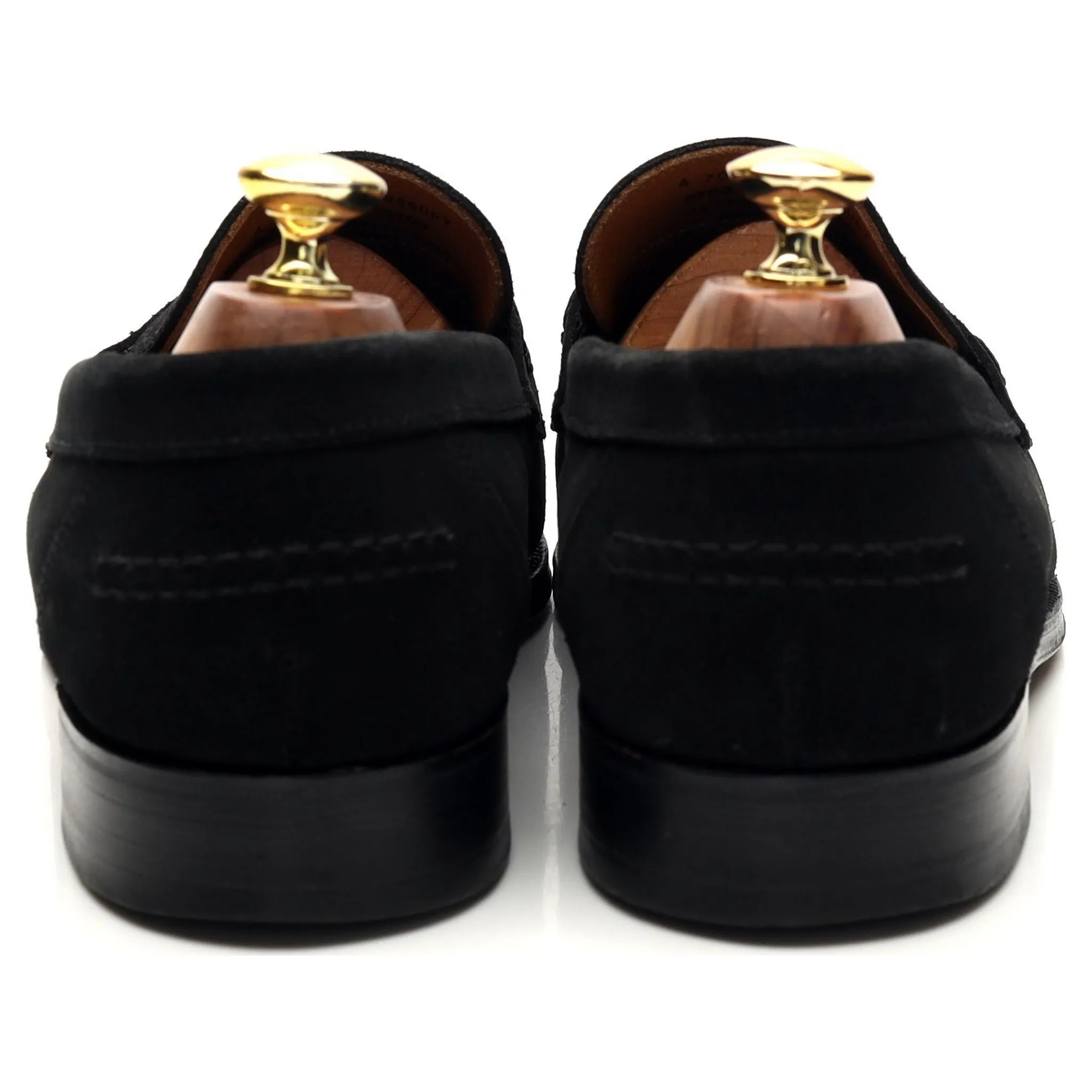 'Finsbury' Black Suede Loafers UK 8 EX