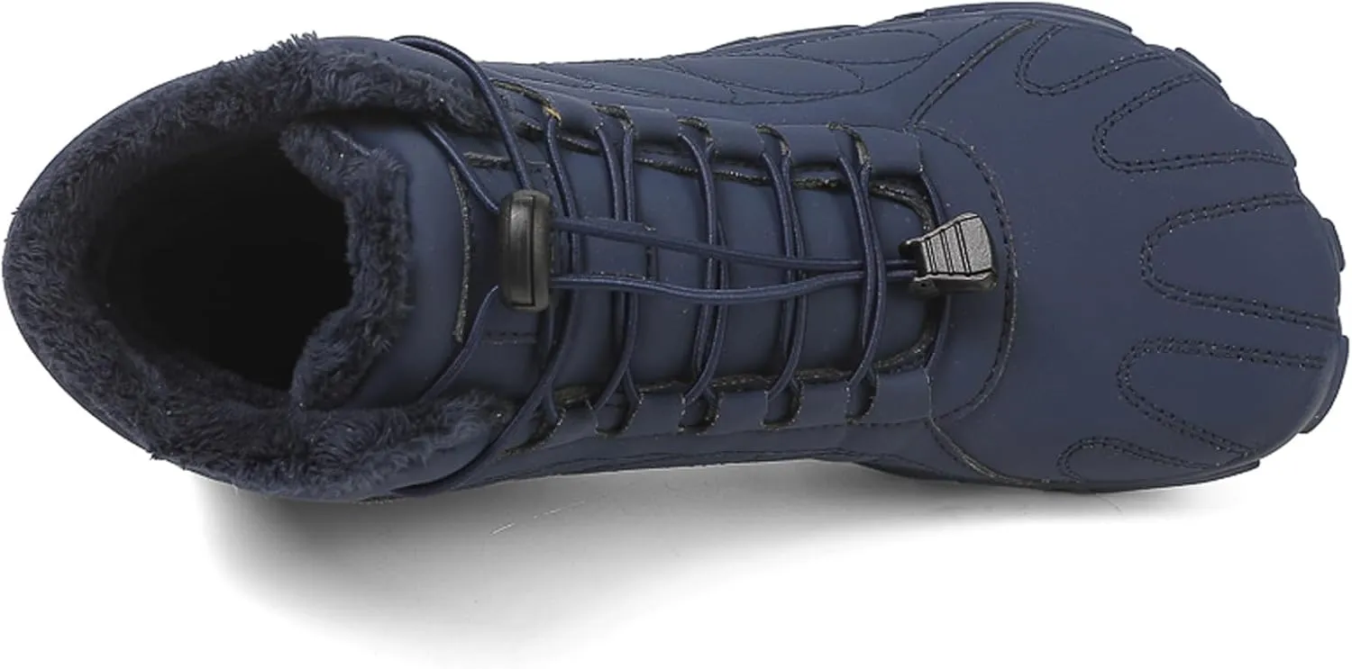 FLIOZY Mens and Womens Non-Slip Winter Shoes Waterproof Warm Outdoor Barefoot Shoes Hiking Boots