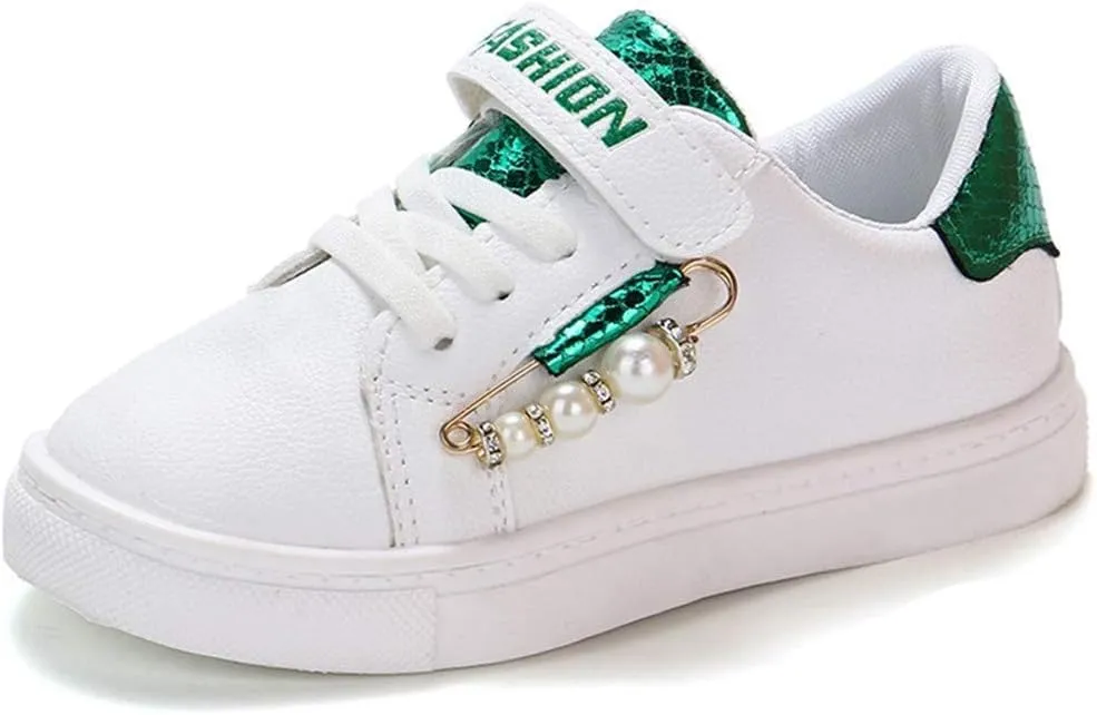 Girls Tennis Running Shoes Fashion Lightweight Athletic Walking Sneakers Children Flat Sport Shoes for Little Girls