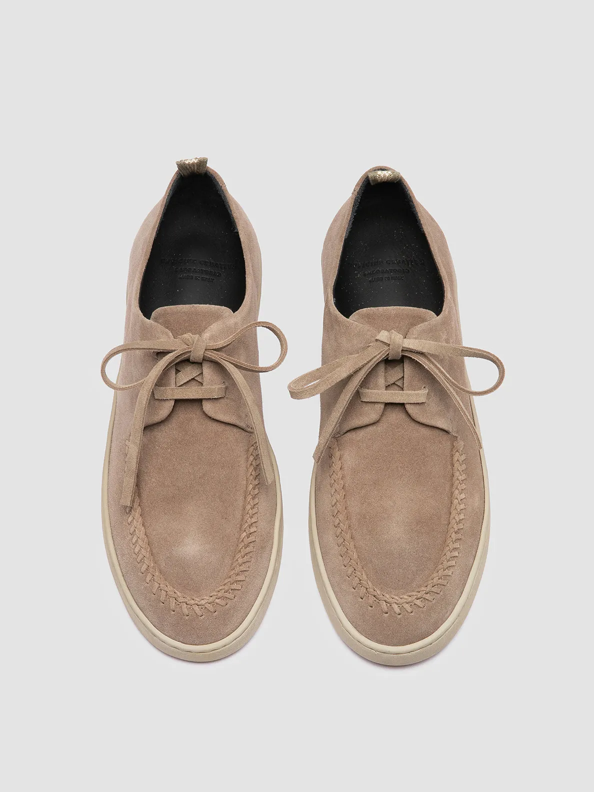 HERBIE 012 - Taupe Suede Derby Shoes