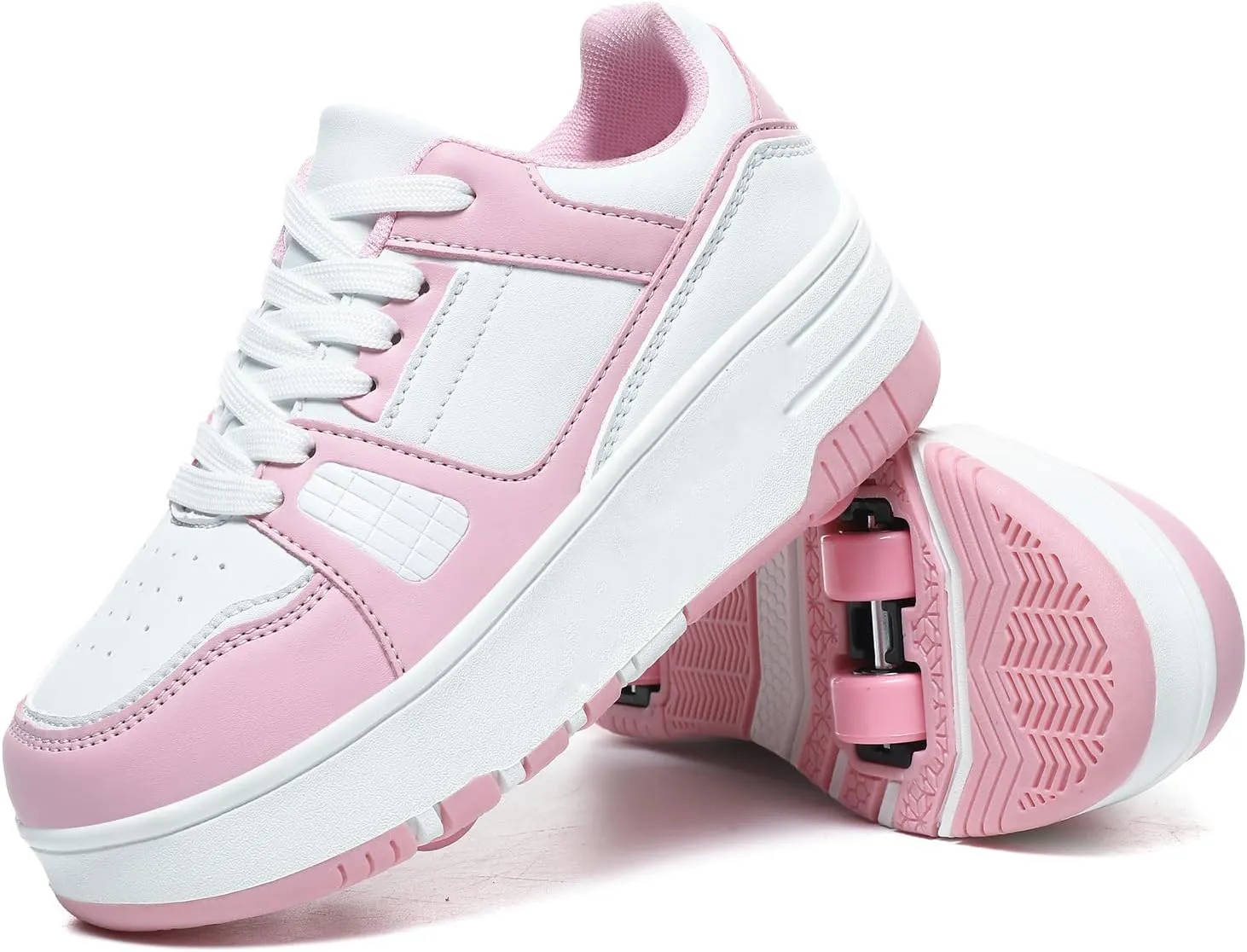 HHSTS Roller Skate Shoes for Kids Boys Girls Upgraded Fashion Sneakers with Detachable 4-Wheels for Kid Sport Shoes Christmas Birthday Gifts