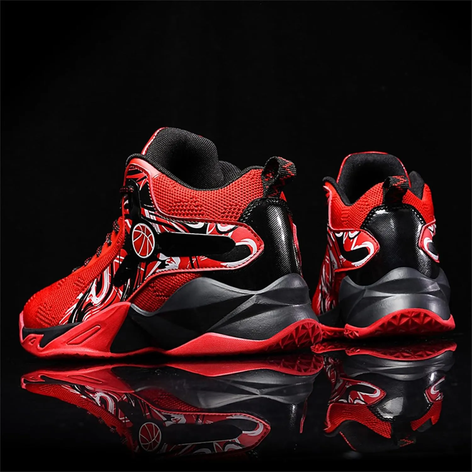 High Top Mens Basketball Shoes Lightweight Fashion Outdoor Sports Shoes Unisex Sneakers Breathable Non Slip Basketball Shoes