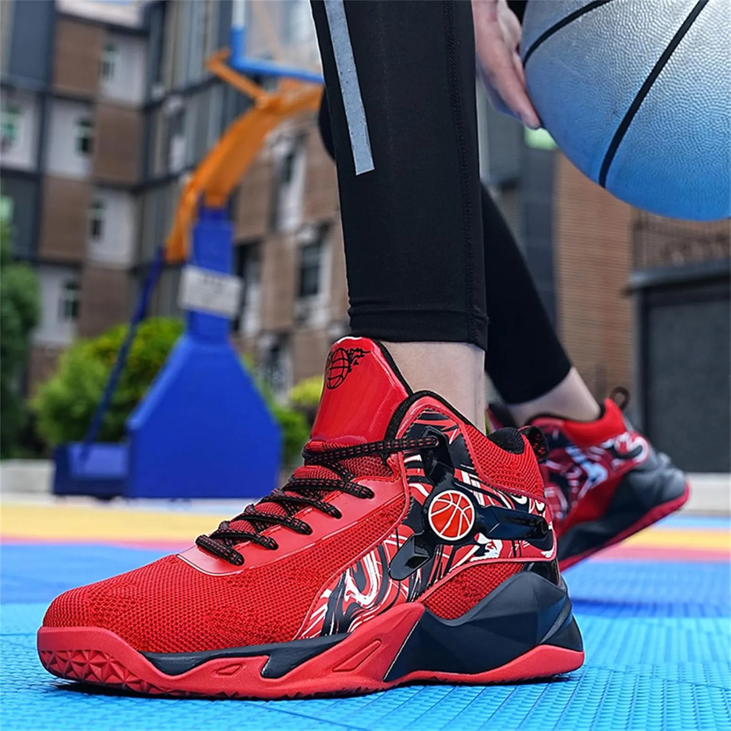 High Top Mens Basketball Shoes Lightweight Fashion Outdoor Sports Shoes Unisex Sneakers Breathable Non Slip Basketball Shoes
