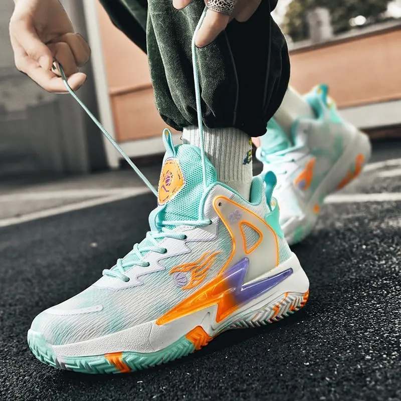 High Top Women Basketball Shoes Lightweight Fashion Outdoor Sports Shoes Unisex Sneakers Breathable Non Slip Basketball Shoes