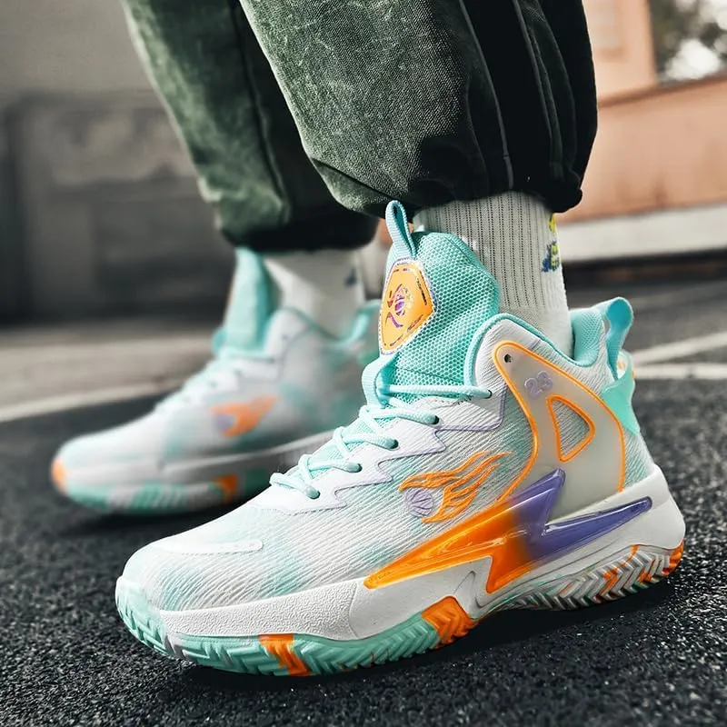 High Top Women Basketball Shoes Lightweight Fashion Outdoor Sports Shoes Unisex Sneakers Breathable Non Slip Basketball Shoes