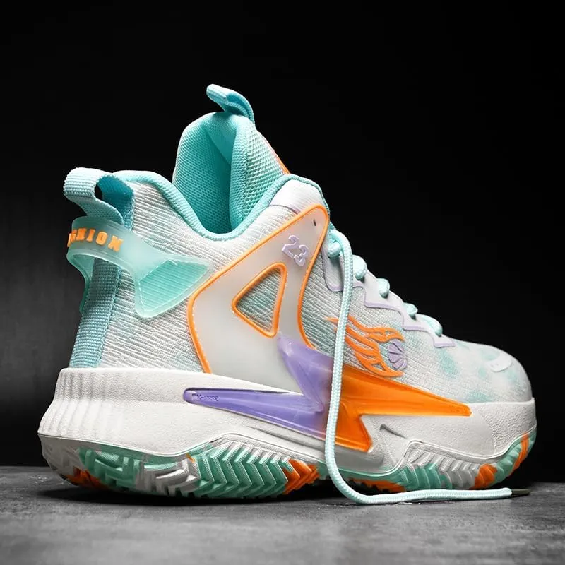 High Top Women Basketball Shoes Lightweight Fashion Outdoor Sports Shoes Unisex Sneakers Breathable Non Slip Basketball Shoes