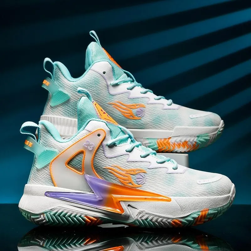 High Top Women Basketball Shoes Lightweight Fashion Outdoor Sports Shoes Unisex Sneakers Breathable Non Slip Basketball Shoes