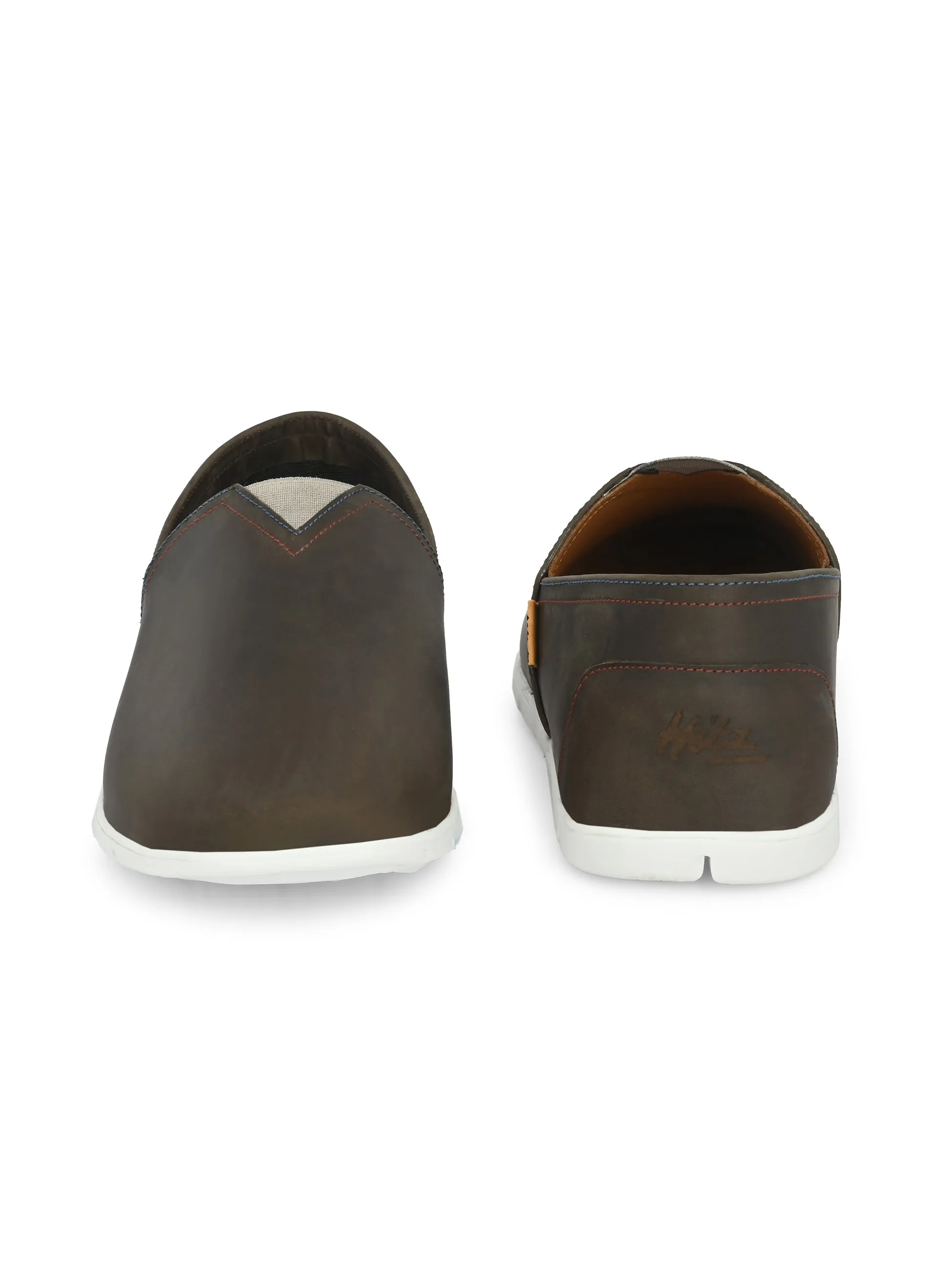 Hitz Men's Coco Leather Slip On Casual Shoes