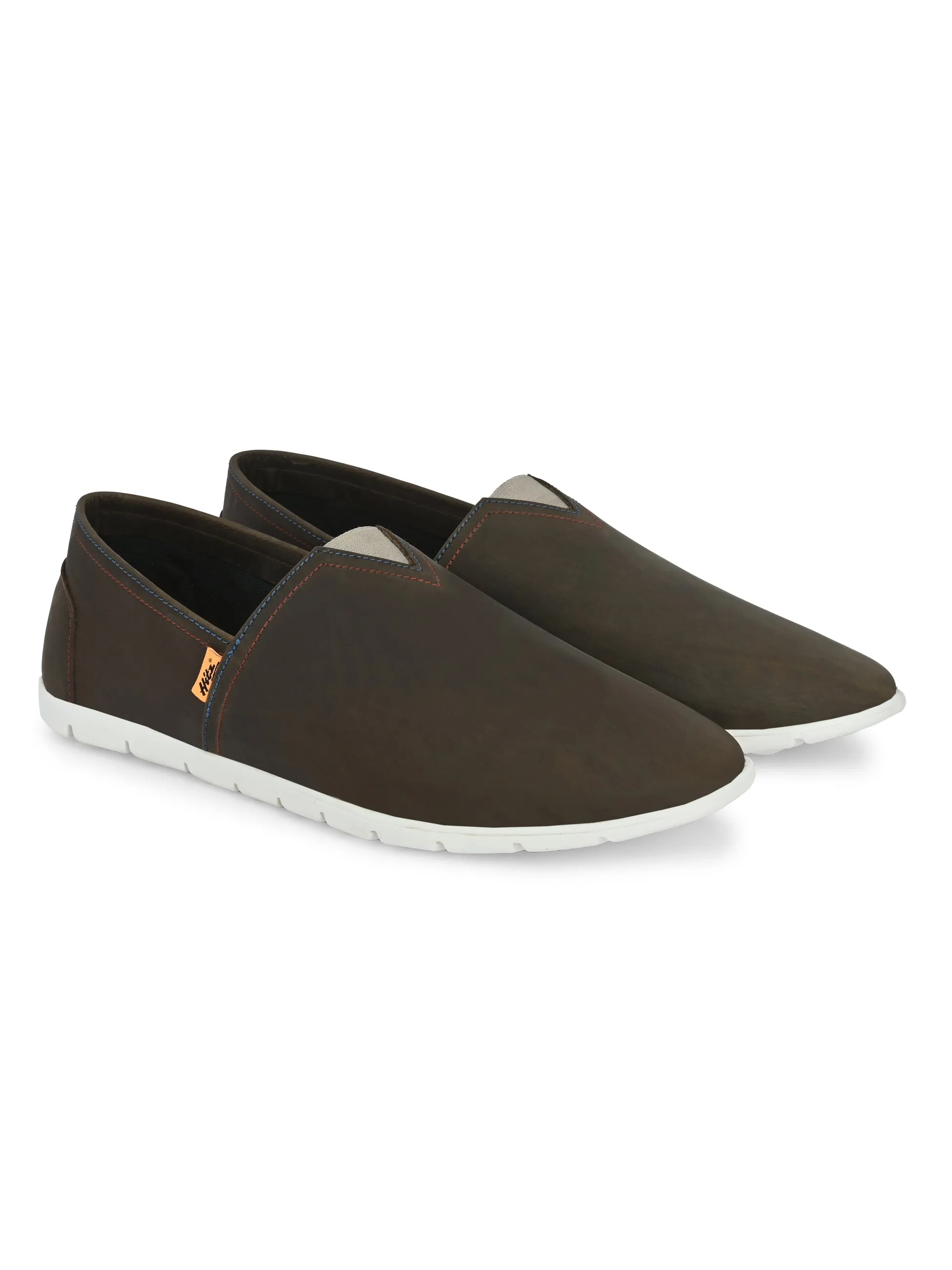 Hitz Men's Coco Leather Slip On Casual Shoes