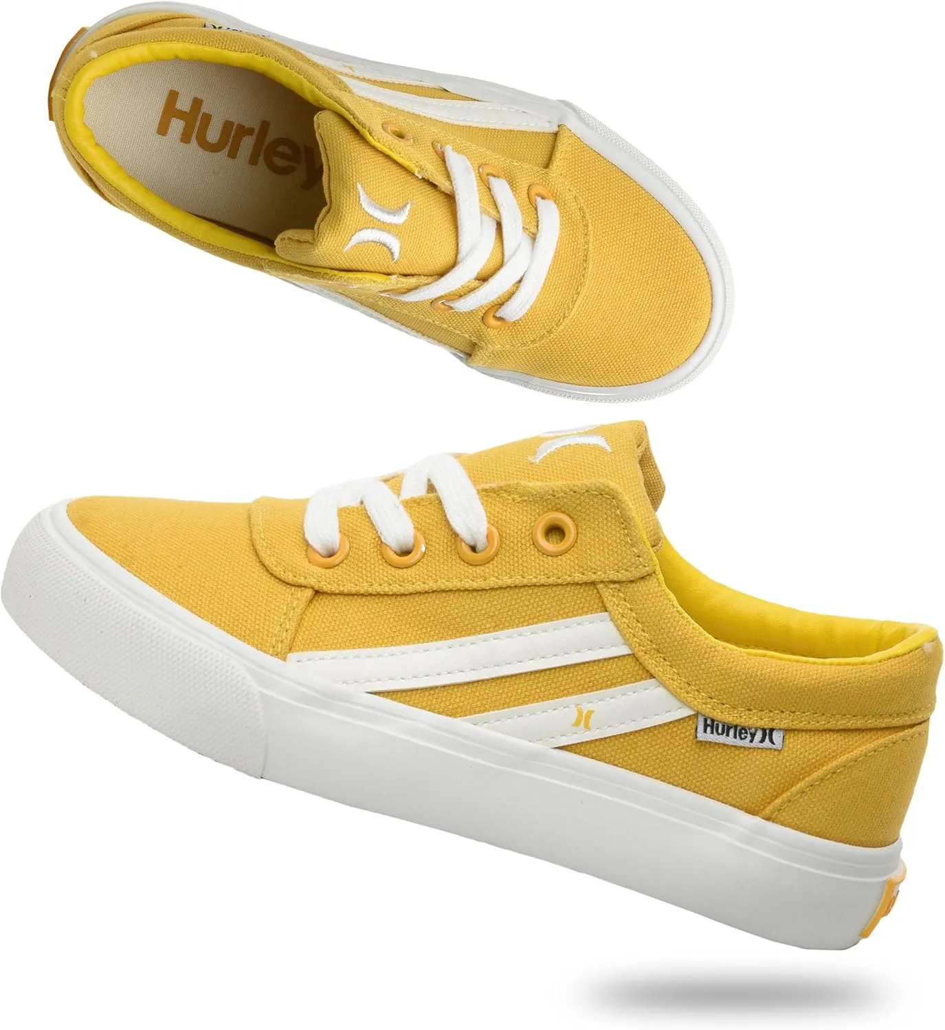 Hurley Boardy Kids Lace Up Canvas Sneakers ?C Low Cut Skateboarding Shoes for Kids, Sports Shoes for Boys and Girls