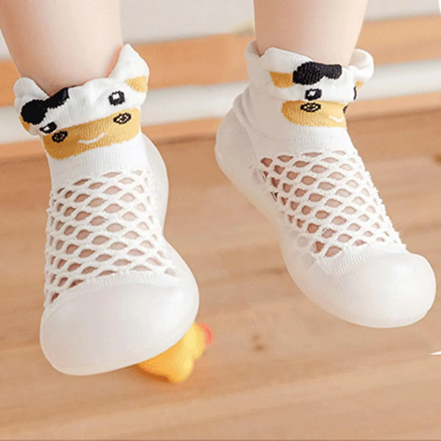 Infant Boys Girls Animal Print Cartoon Shoes Toddler Mesh The Floor Non Slip Prewalker Shoes Toddler Shoes for Girls