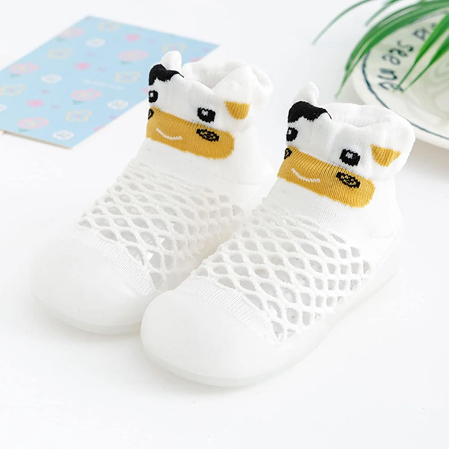 Infant Boys Girls Animal Print Cartoon Shoes Toddler Mesh The Floor Non Slip Prewalker Shoes Toddler Shoes for Girls