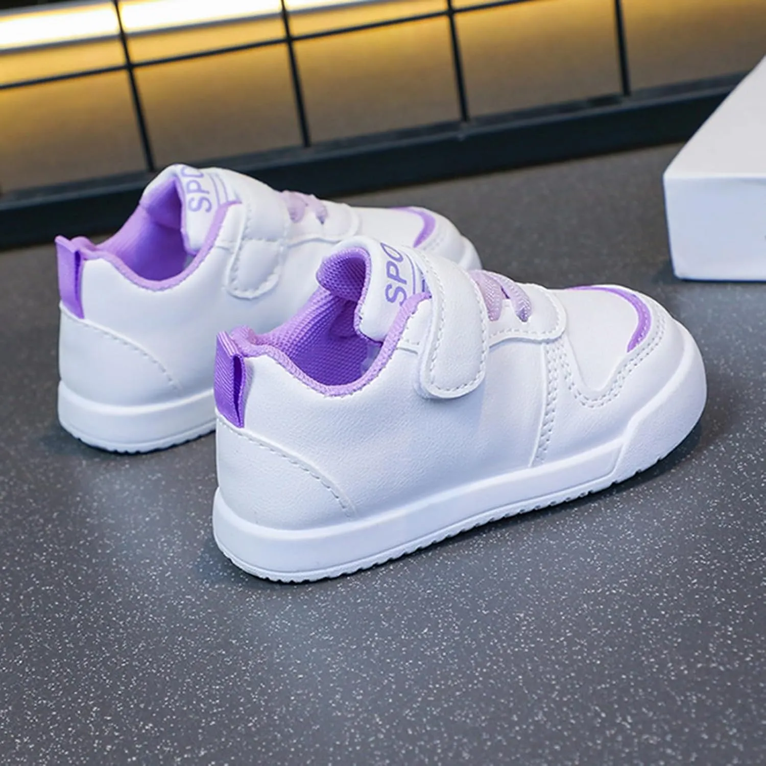 Infant Kids Sneakers School Running Loafers Lo?? Top Walking Tennis Casual Shoes Strap Athletic Sneakers for Children