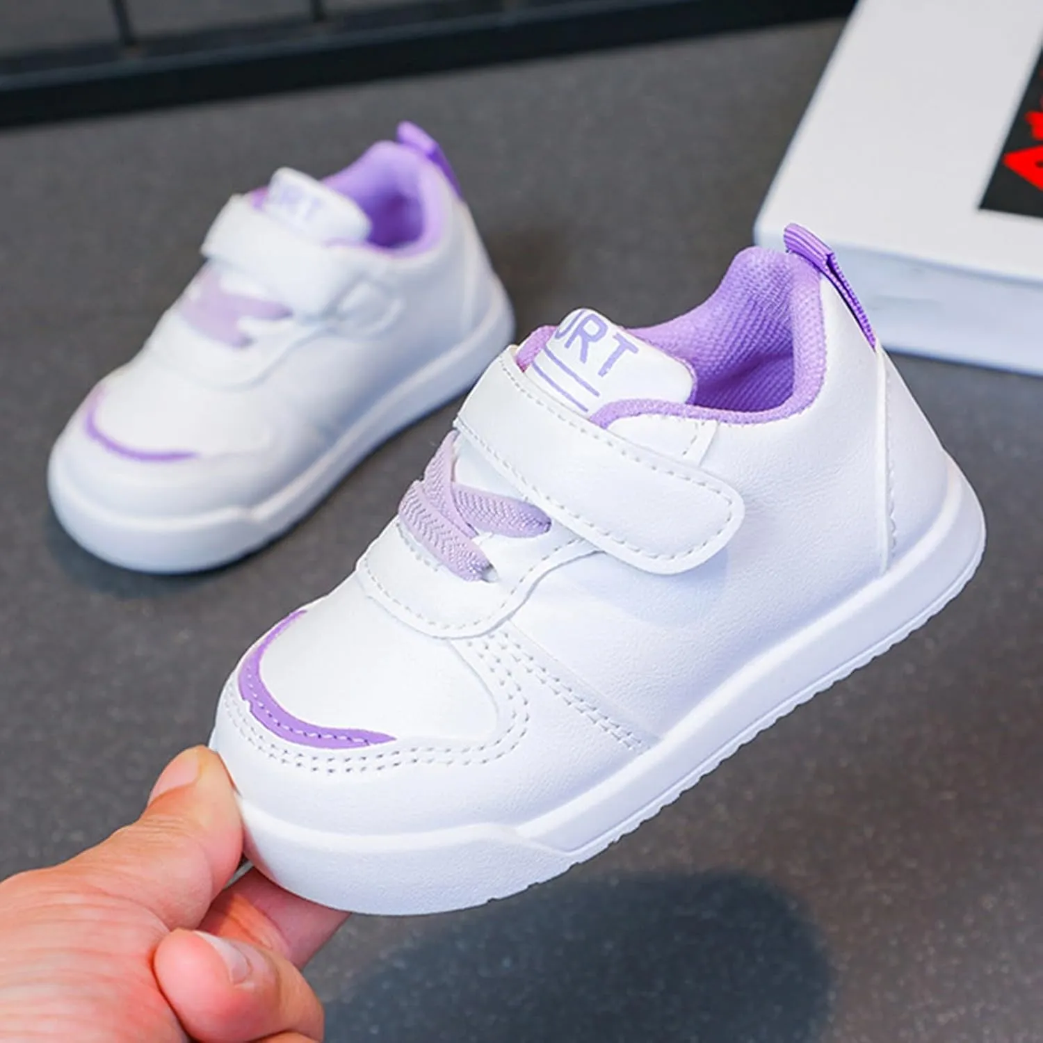 Infant Kids Sneakers School Running Loafers Lo?? Top Walking Tennis Casual Shoes Strap Athletic Sneakers for Children
