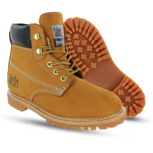 Insulated Soft Toe Women's Work Boot - Tan - 10.5W | 6" Waterproof Work Boots for Women Soft Toe Boots | Insulated Safety Shoes - Nubuck Leather Slip Resistant Womens Work Boot Safety Shoes