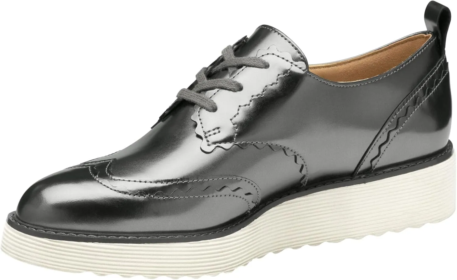 Johnston & Murphy Mitzi Scalloped Oxford Shoes for Women ?C 1.25?? Platform Shoes, Women??s Slip On Oxfords